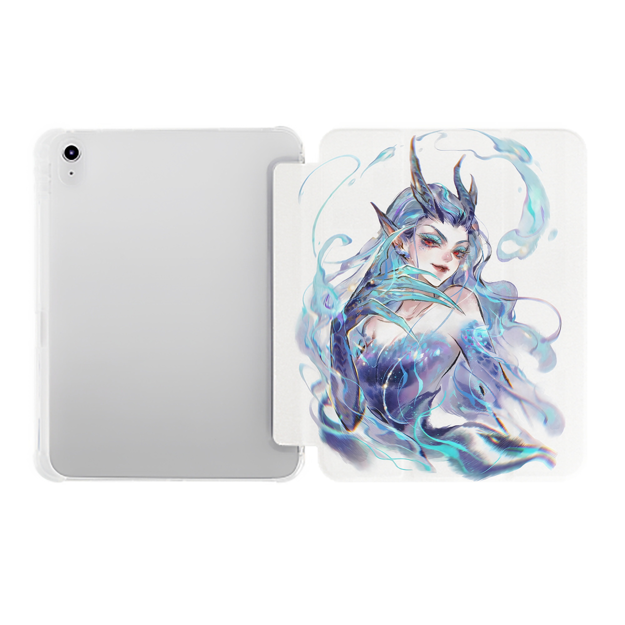 （画像用） Ne Zha 2 ナタ 魔童の大暴れ IPad ケース ペン収納付き 三つ折りスタンド PUレザー×シリコン 対応機種9.5/10.5/10.9インチ